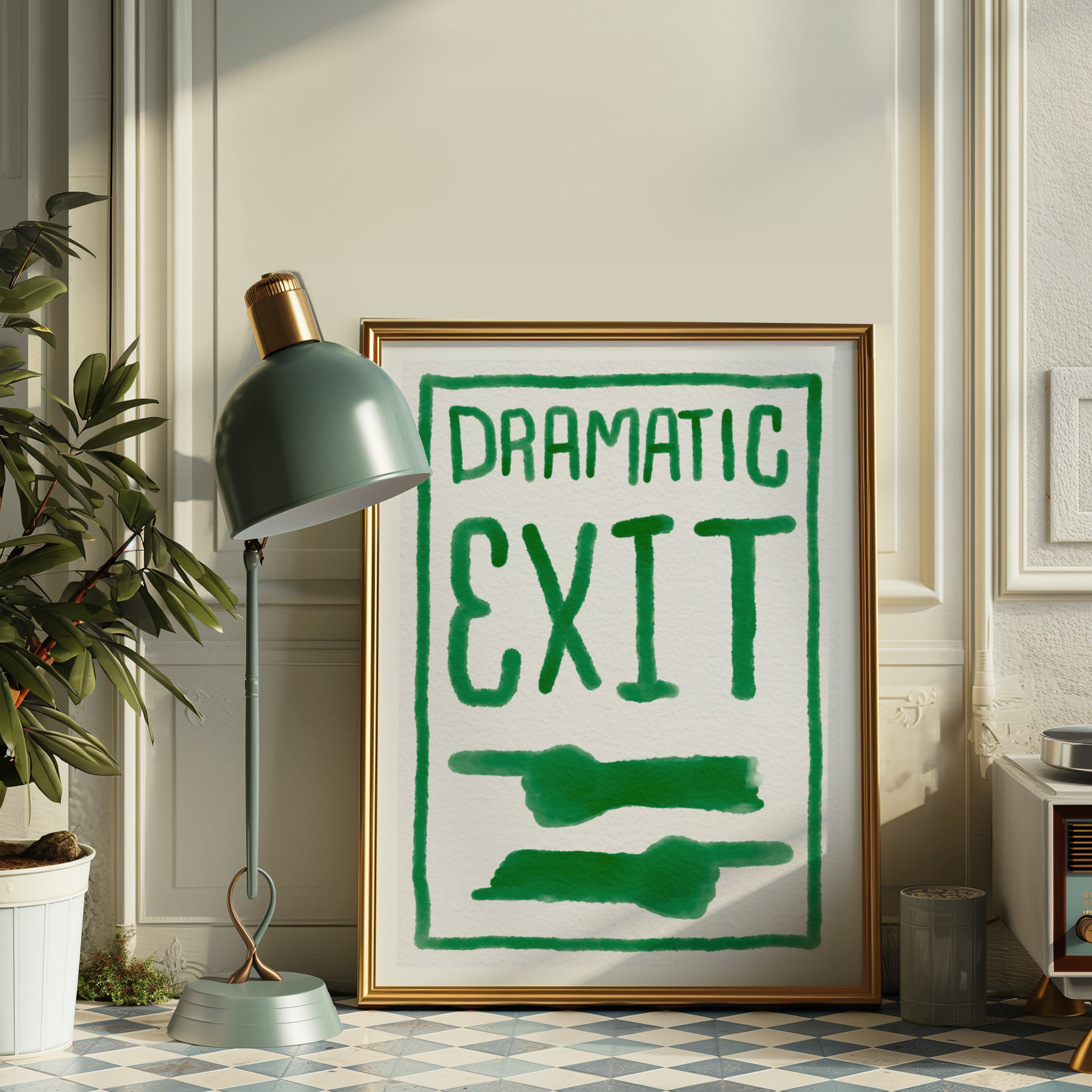 Dramatic Exit - Art Print