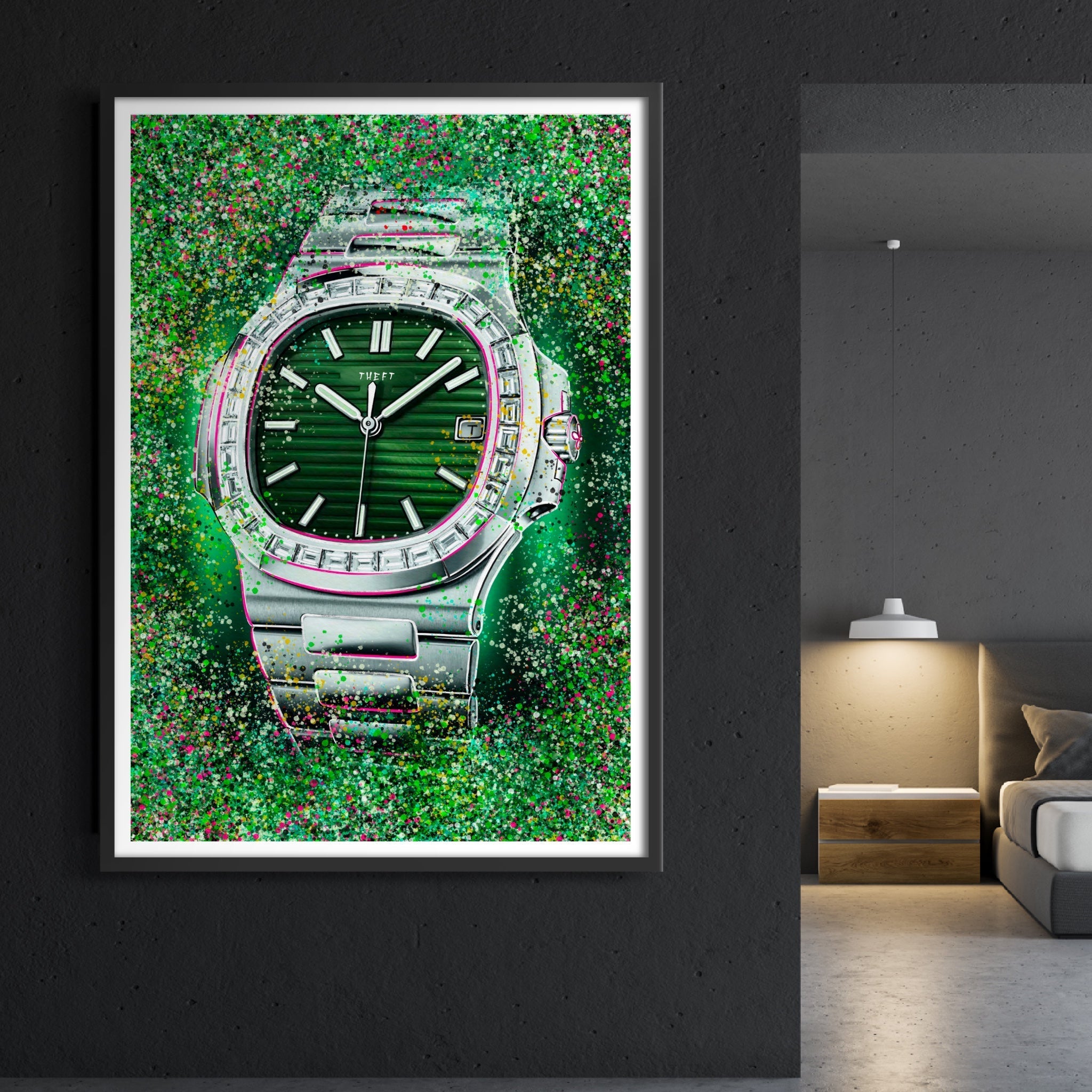 Green Face Patek Art Print