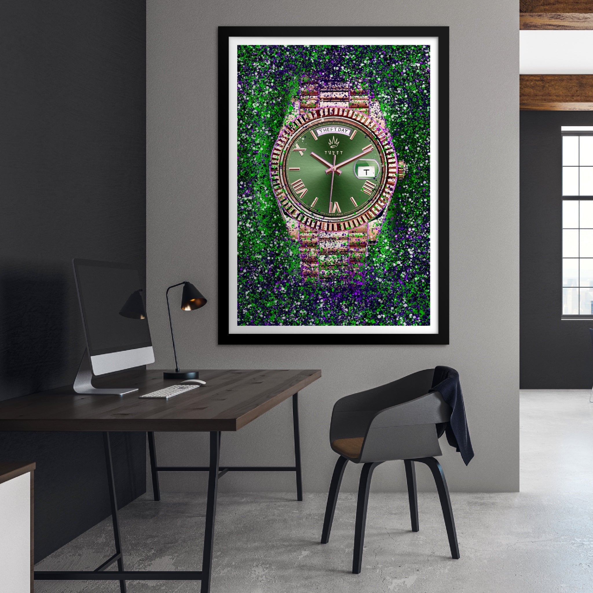 Olive Dial Watch Art Print