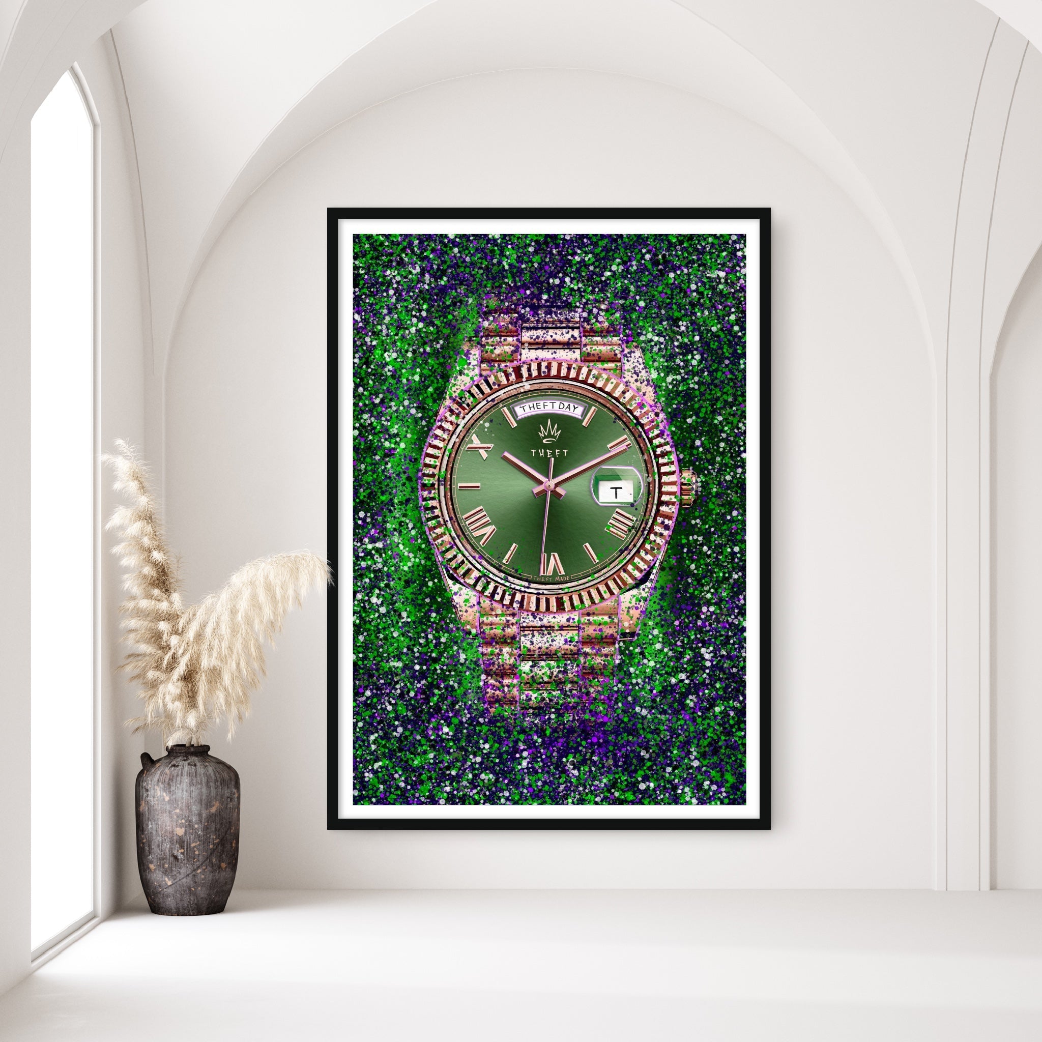 Olive Dial Watch Art Print