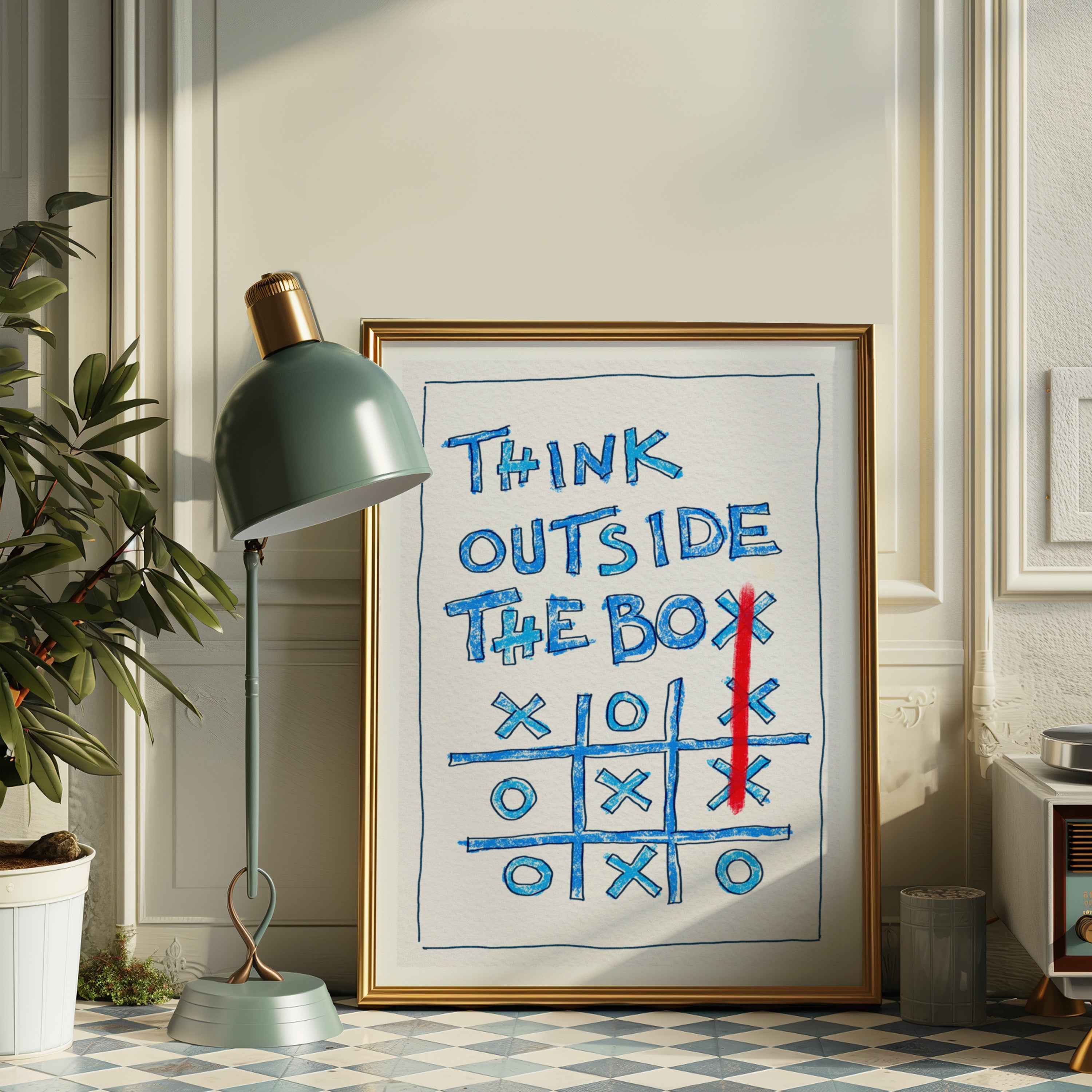 Think Outside The Box - Art Print
