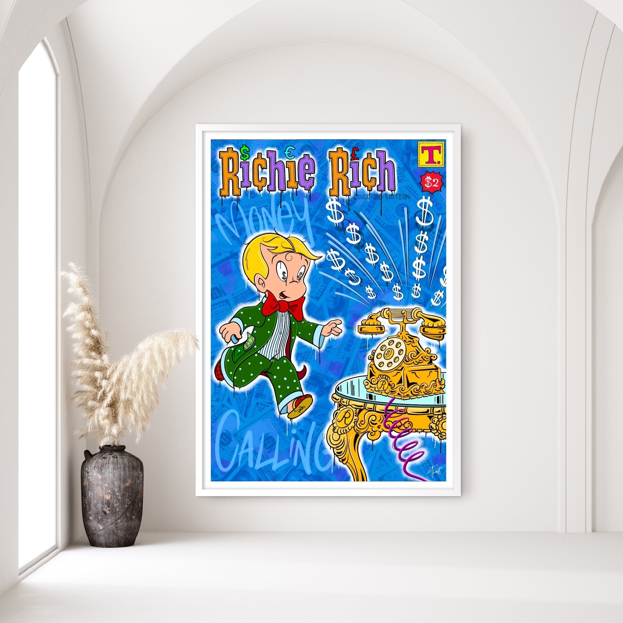 Money Calling Richie Art Print