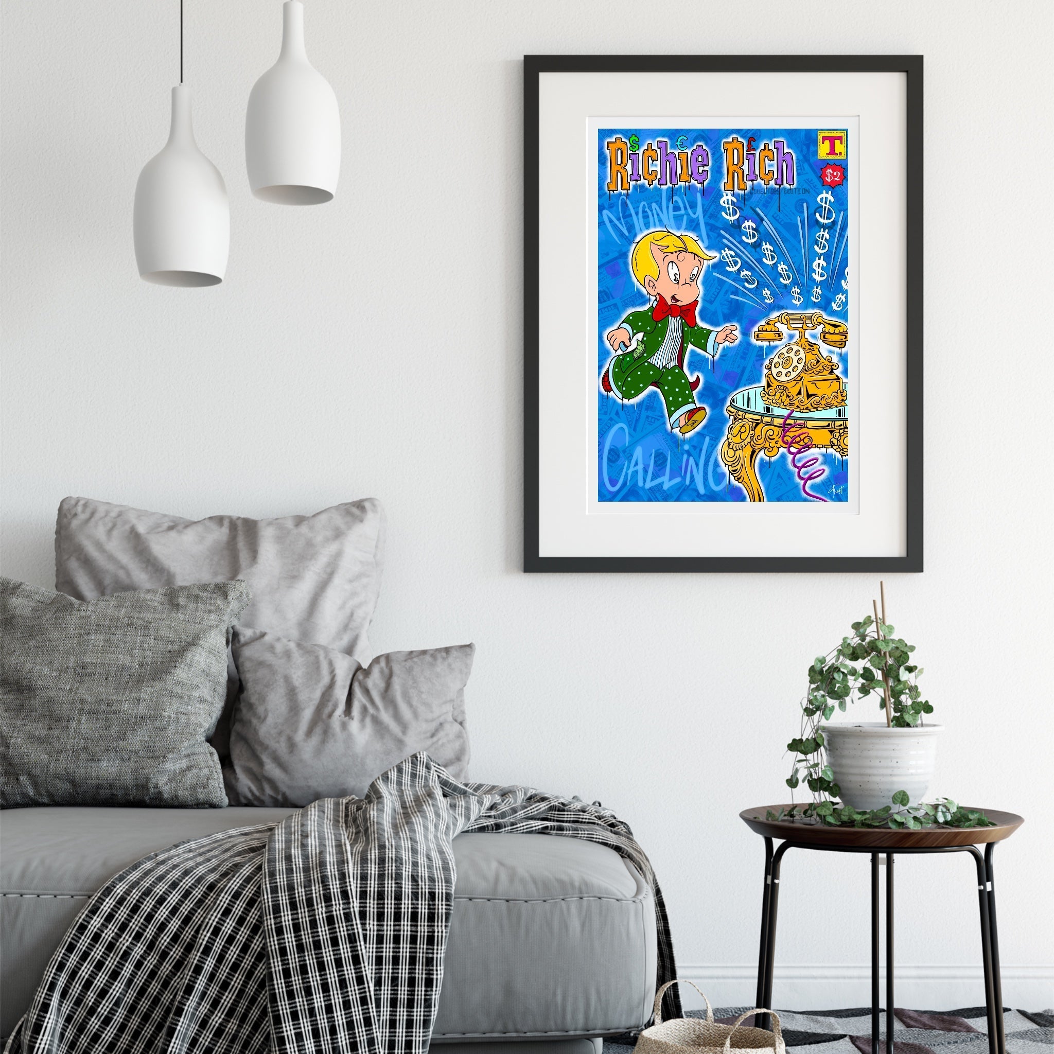 Money Calling Richie Art Print