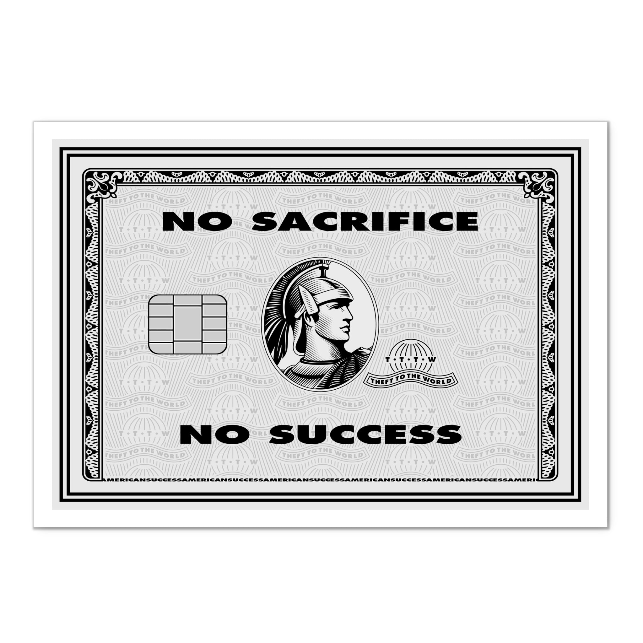 No Sacrifice, No Success 002 - Art Print