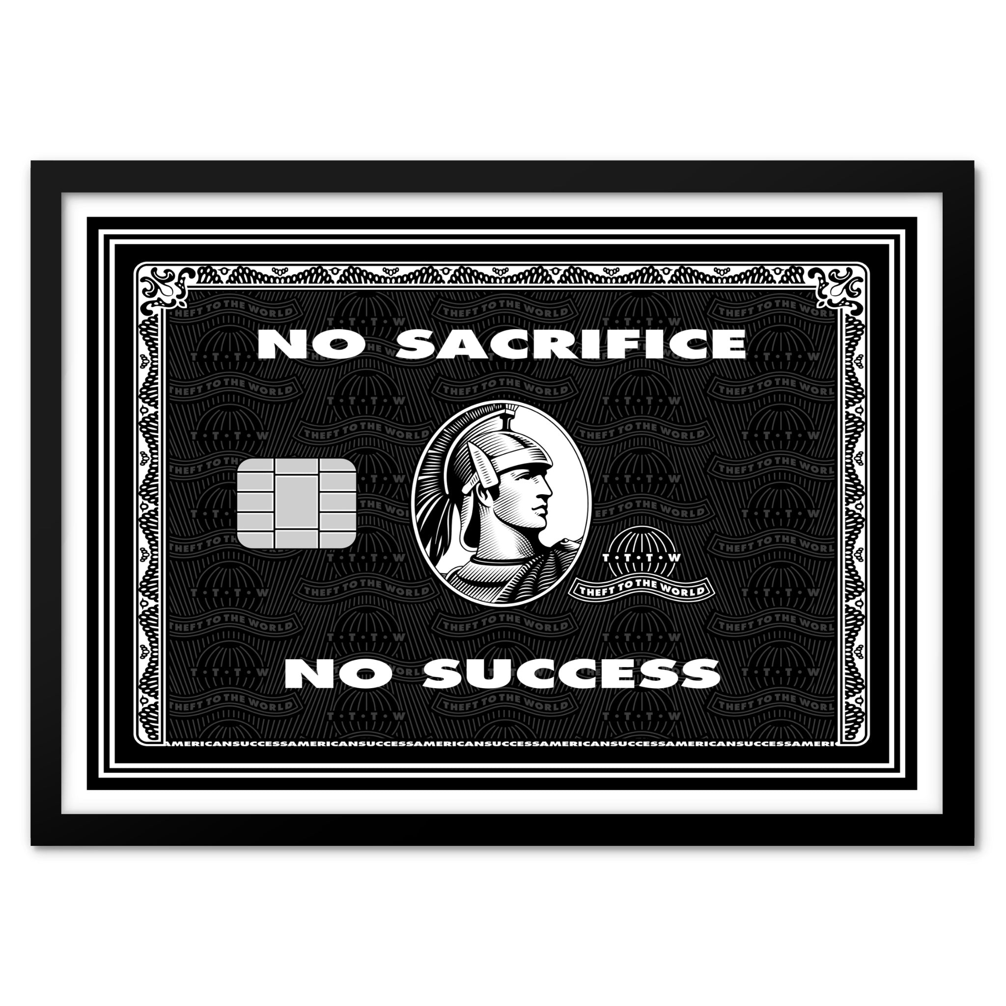 No Sacrifice No Success 001 - Art Print