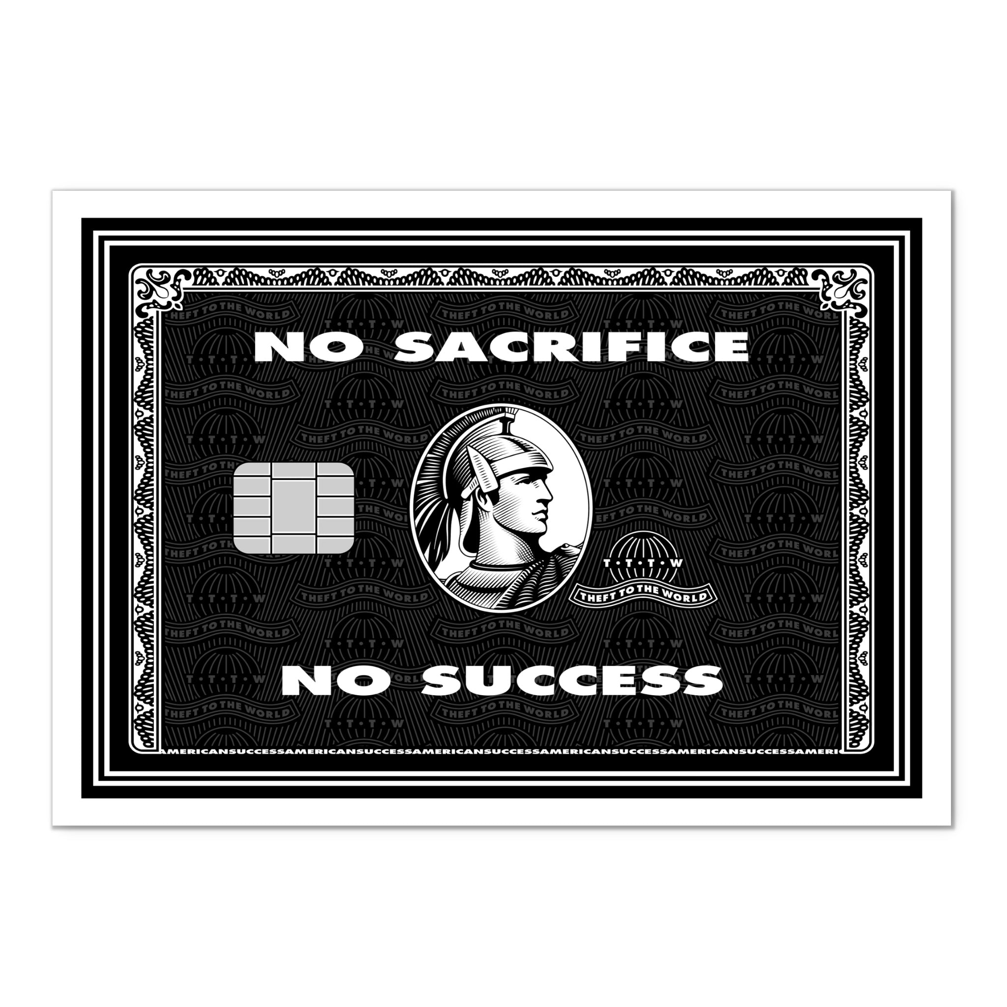 No Sacrifice No Success 001 - Art Print