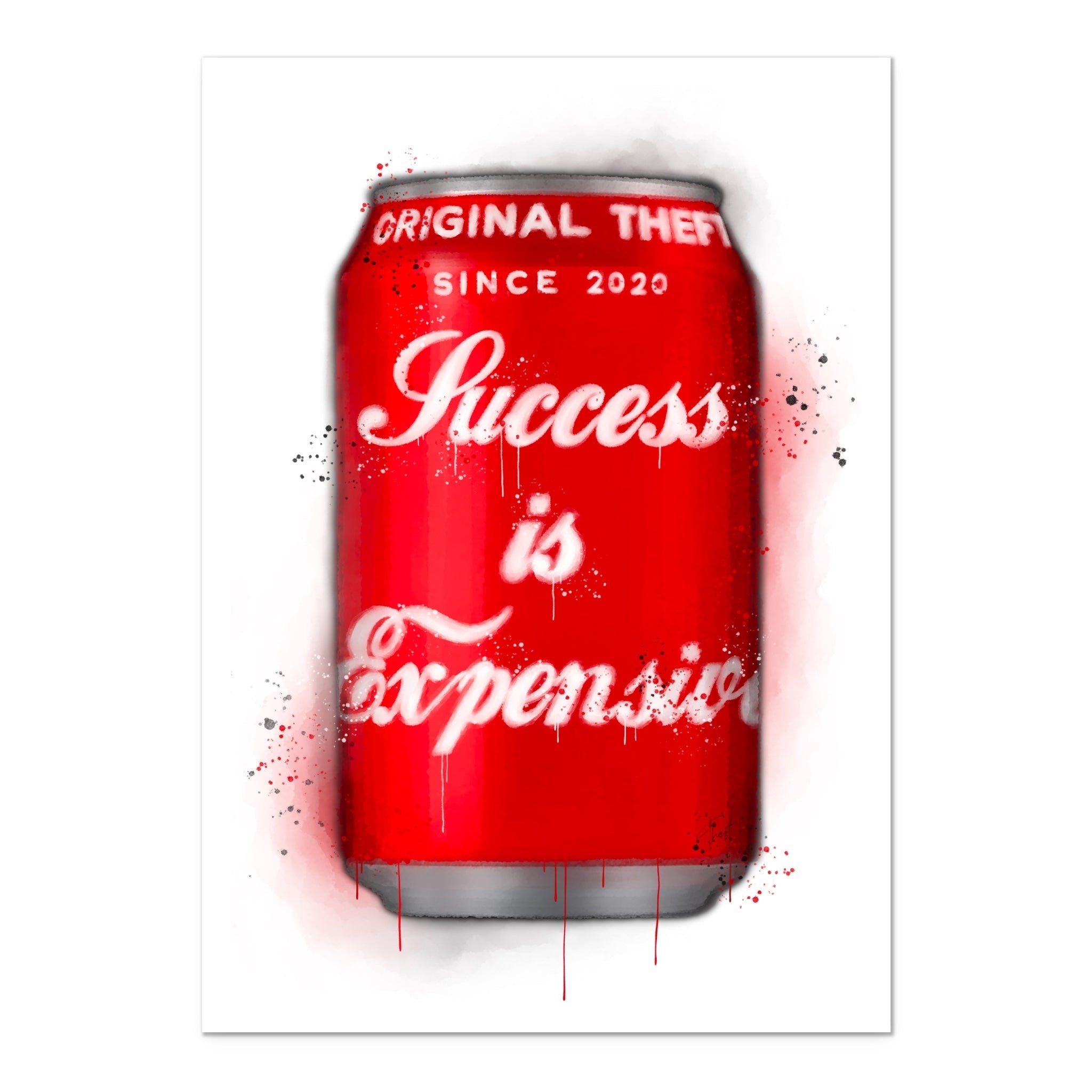 Red Soda Quote 001 Art Print