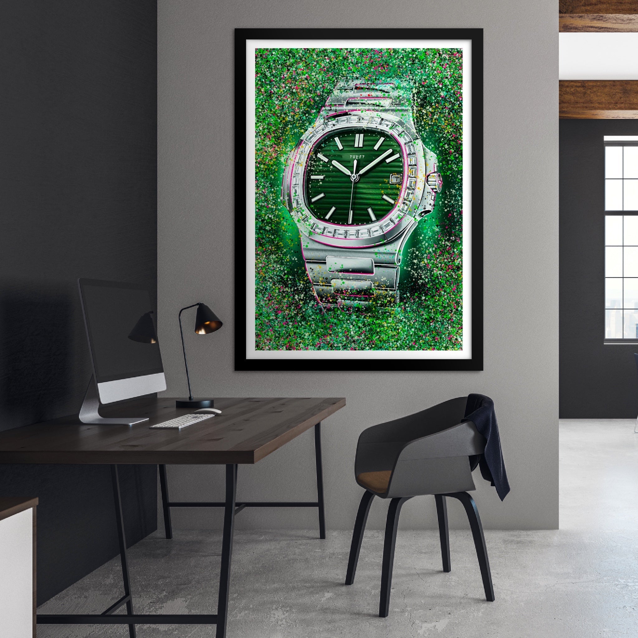 Green Face Patek Art Print