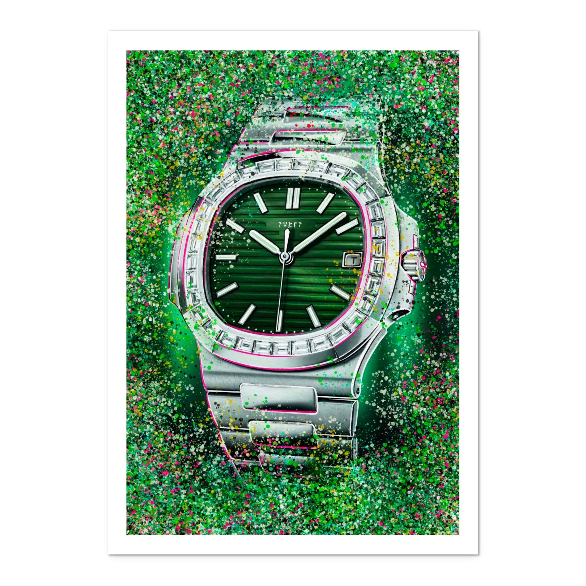 Green Face Patek Art Print