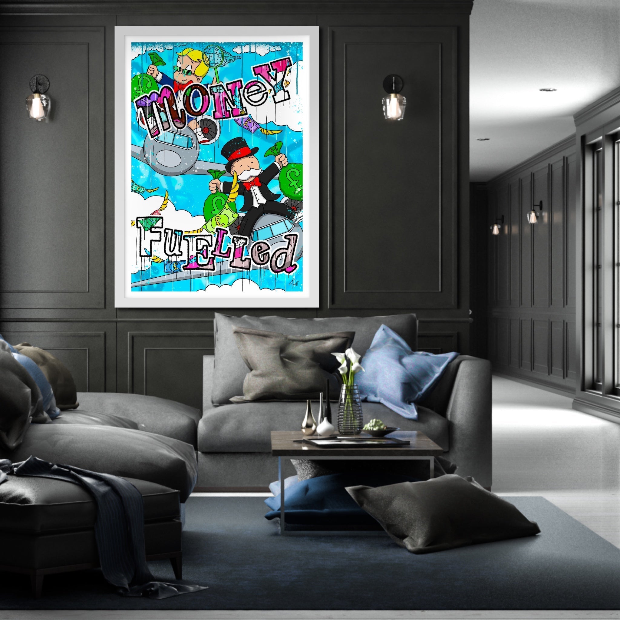 Money Fuelled Graffiti - Art Print