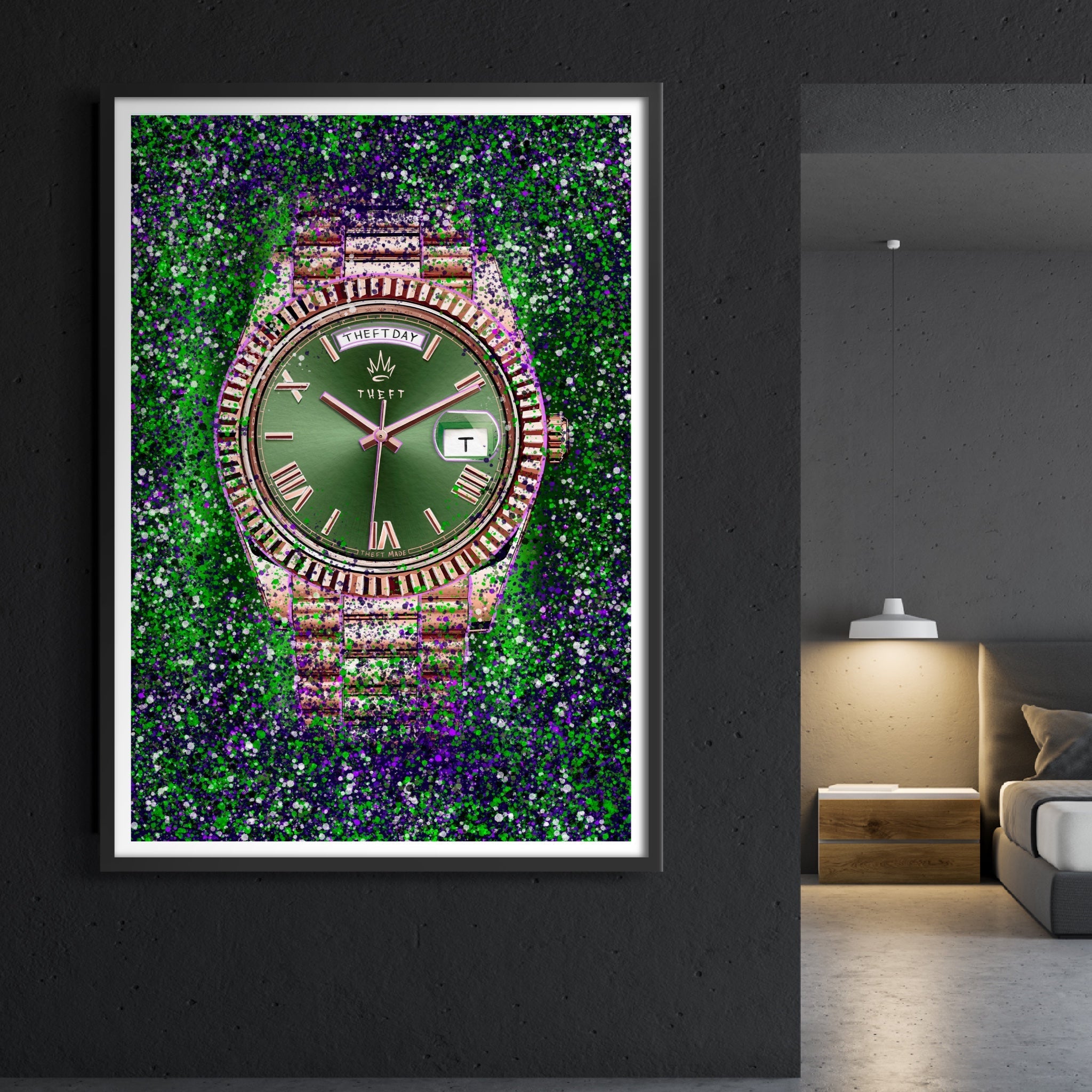 Olive Dial Watch Art Print