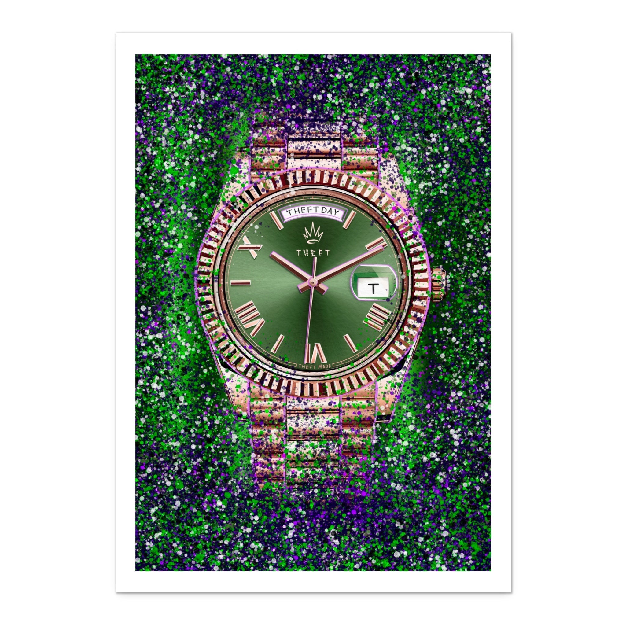 Olive Dial Watch Art Print