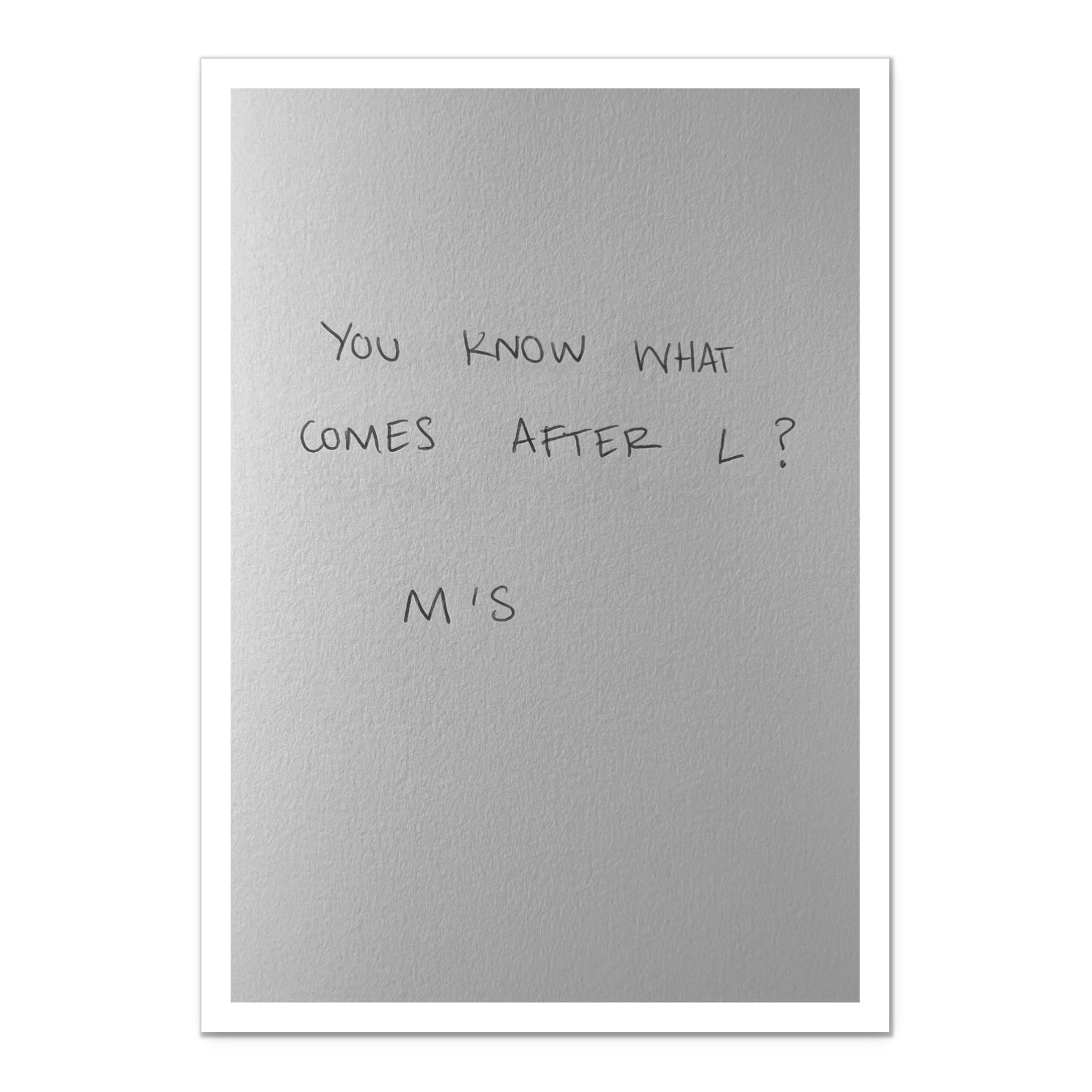 Written Quote 007 Art Print